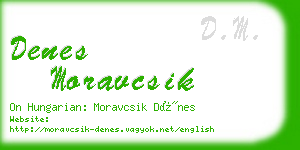 denes moravcsik business card